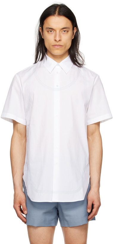 Photo: Steven Passaro White Topstitching Shirt