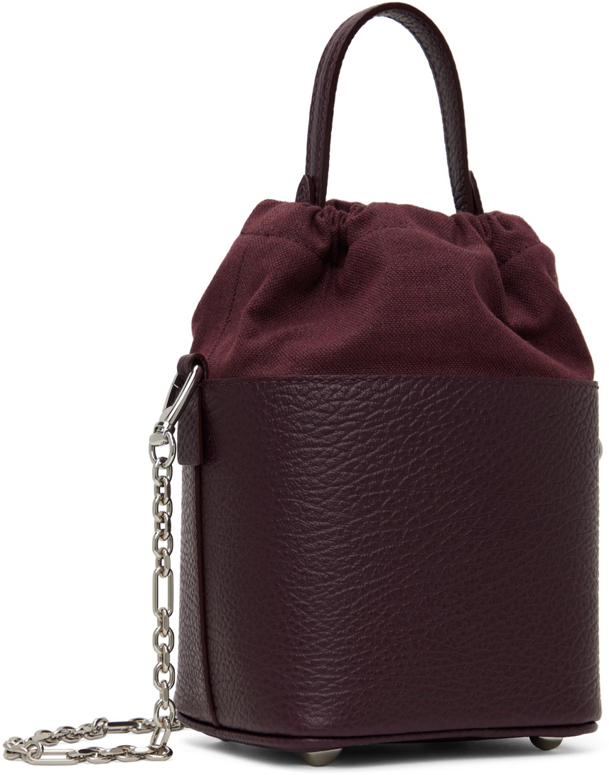 Maison Margiela Burgundy Small 5AC Bucket Bag Maison Margiela