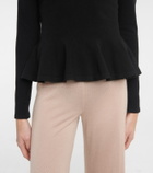 Alaïa Peplum wool-blend sweater