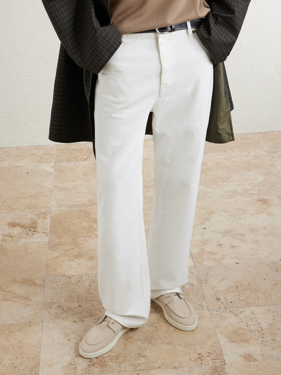Christian Louboutin - Chambeliboat Full-Grain Nubuck Loafers - Neutrals
