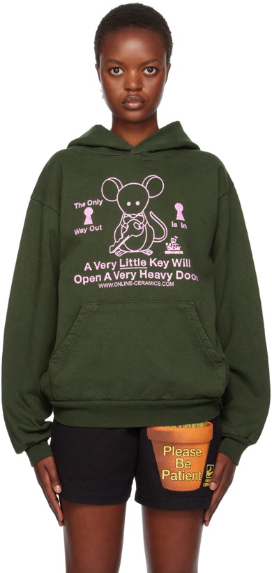 Photo: Online Ceramics Green 'The Only Way Out Is In' Hoodie