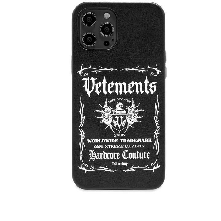 Photo: VETEMENTS Black Label Iphone Pro Max Case