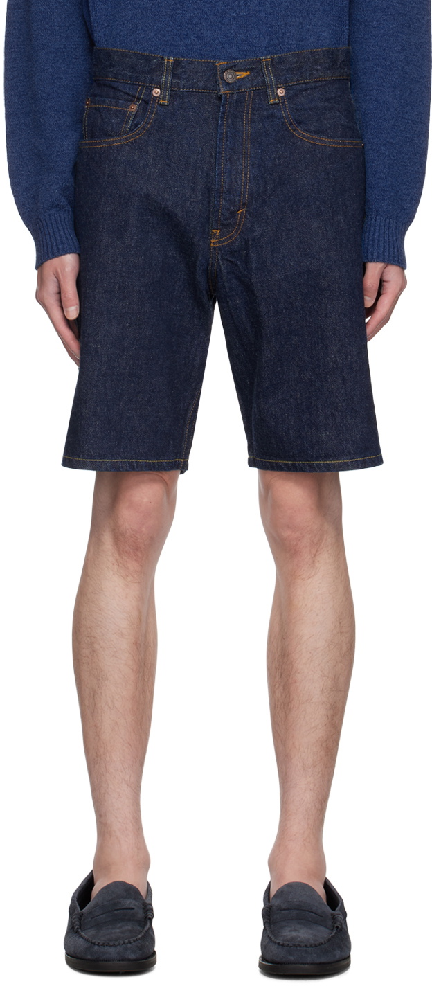 BEAMS PLUS Indigo Relaxed-Fit Denim Shorts