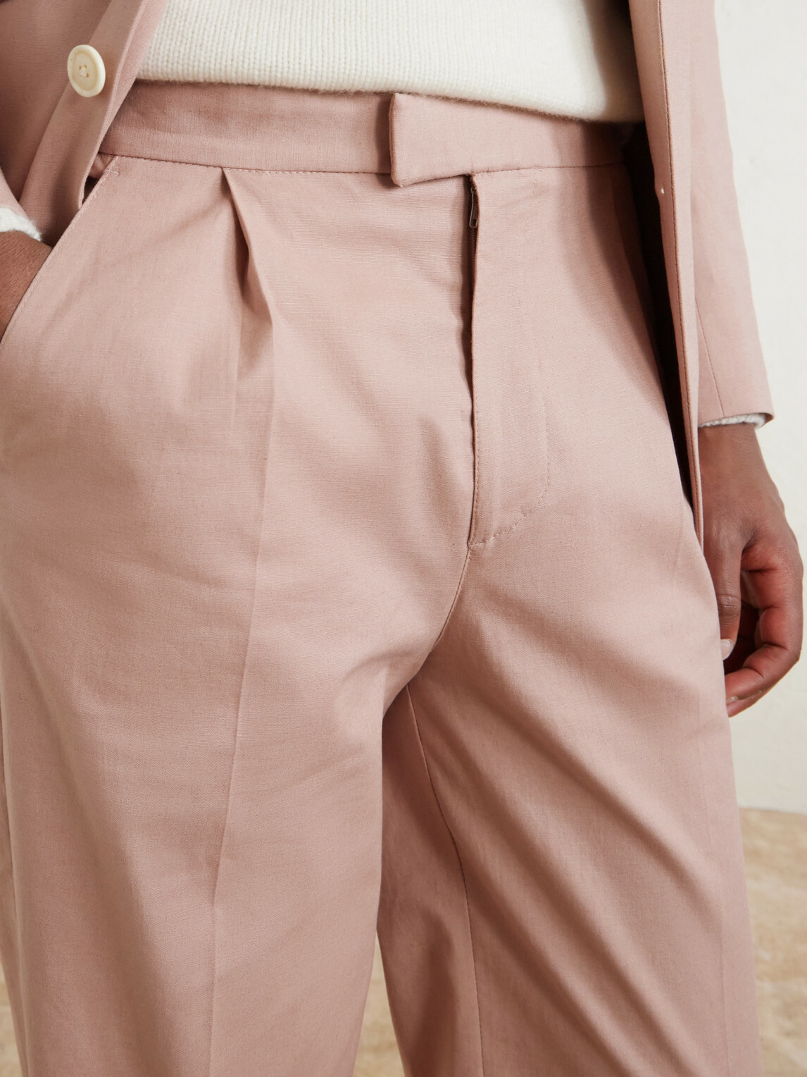 Favourbrook - Cooper Straight-Leg Linen Trousers - Pink