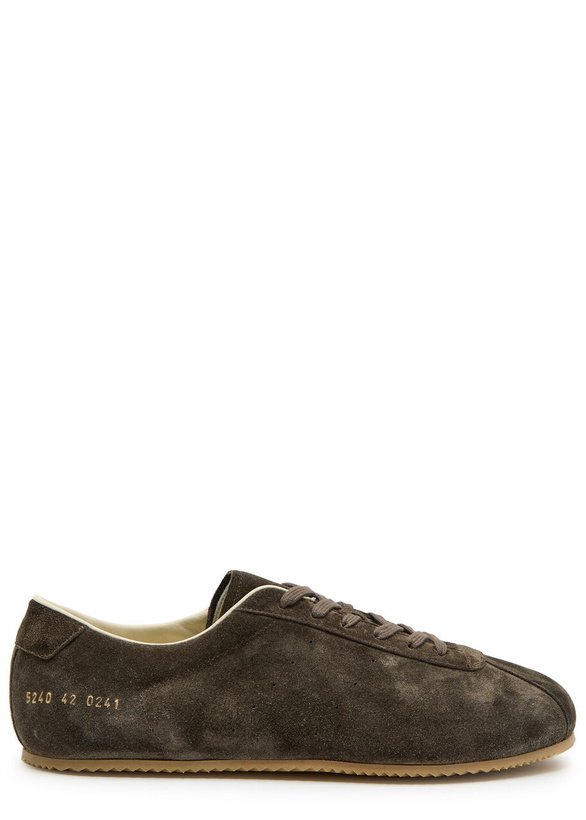 Photo: Common Projects Driving Shoe Suede Sneakers Khaki