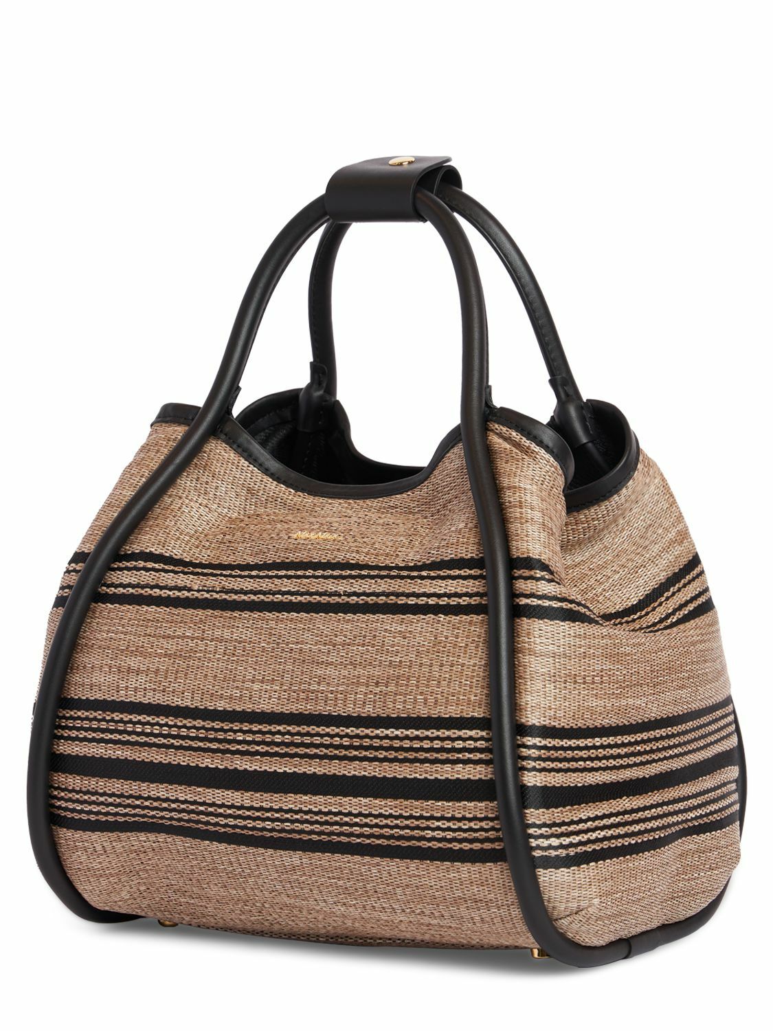 MAX MARA - Small Marine Striped Raffia Effect Bag Max Mara