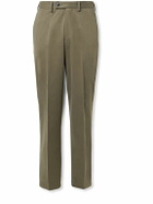 Purdey - Straight-Leg Cotton-Blend Twill Trousers - Brown