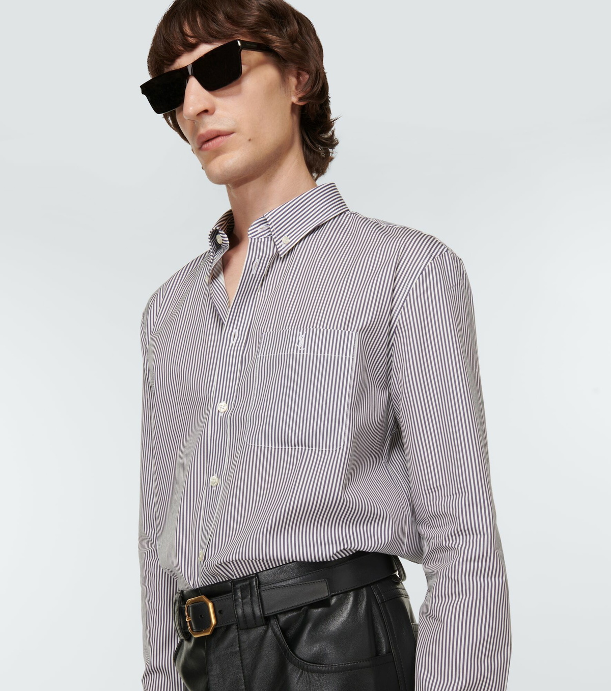 Saint Laurent Women White Poplin Shirt main image 1
