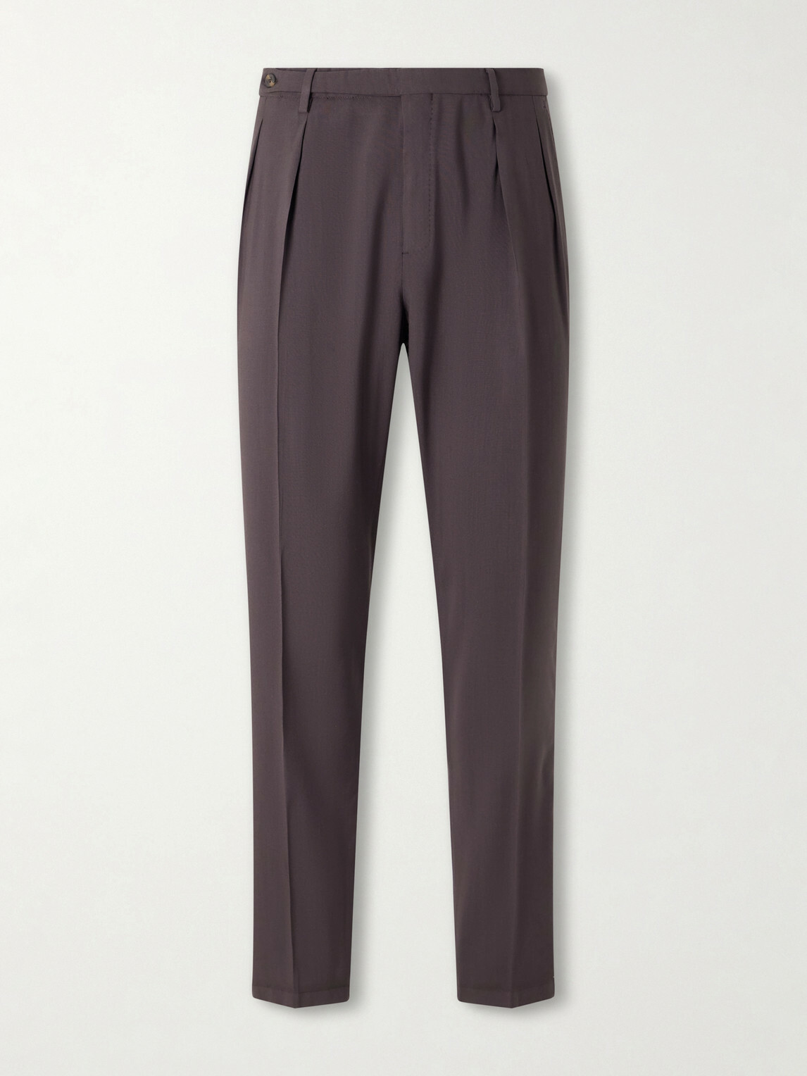 Boglioli - Straight-Leg Pleated Virgin Wool Trousers - Brown