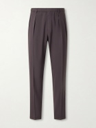 Boglioli - Straight-Leg Pleated Virgin Wool Trousers - Brown