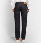 VALENTINO - Tapered Selvedge Denim Jeans - Blue