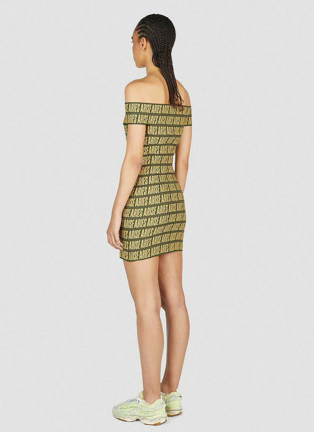 Aries Press Gothic Logo Mini Dress