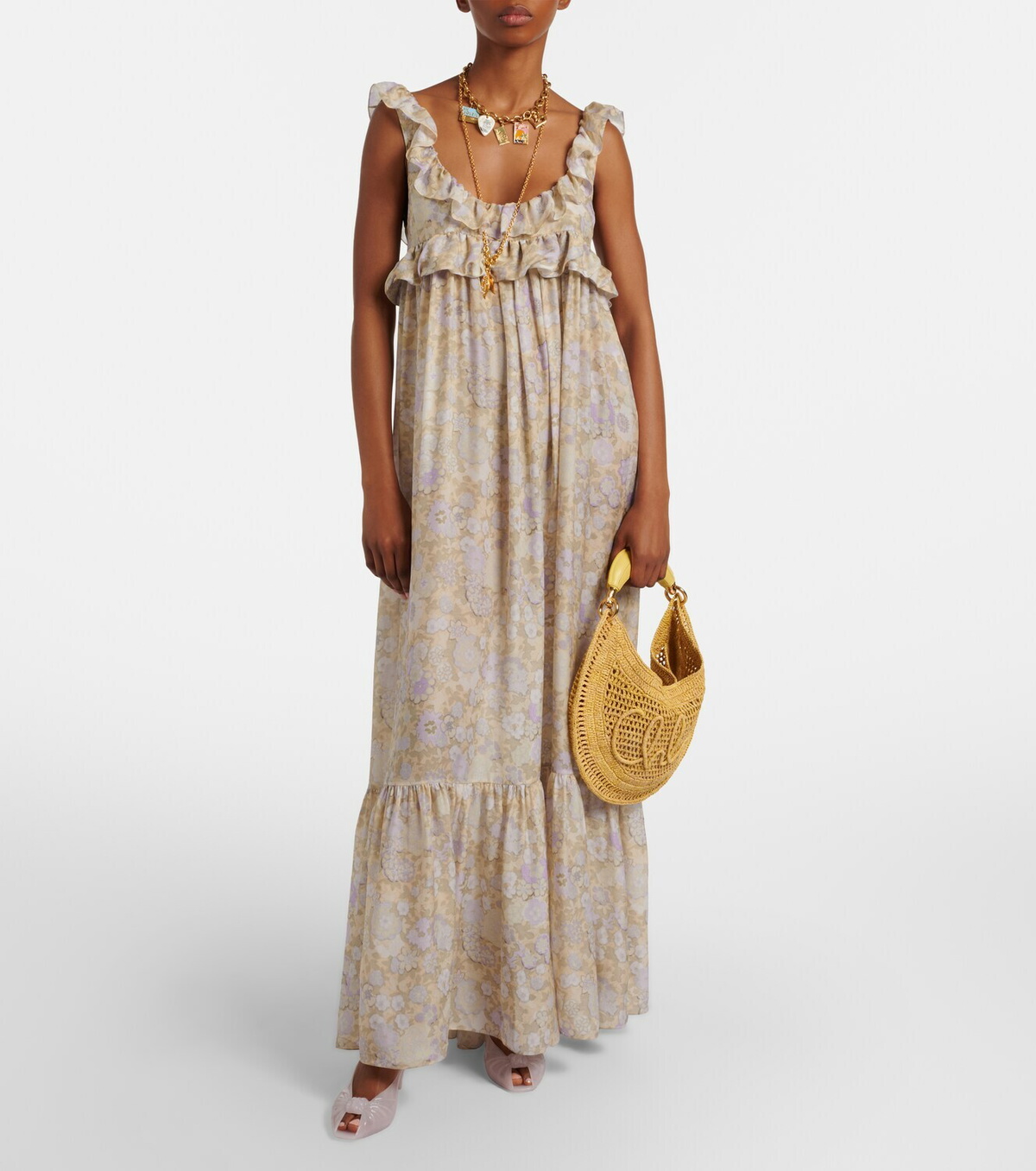 Chloé Summer Banana raffia shoulder bag