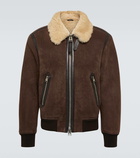 Tom Ford Shearling-trimmed leather jacket