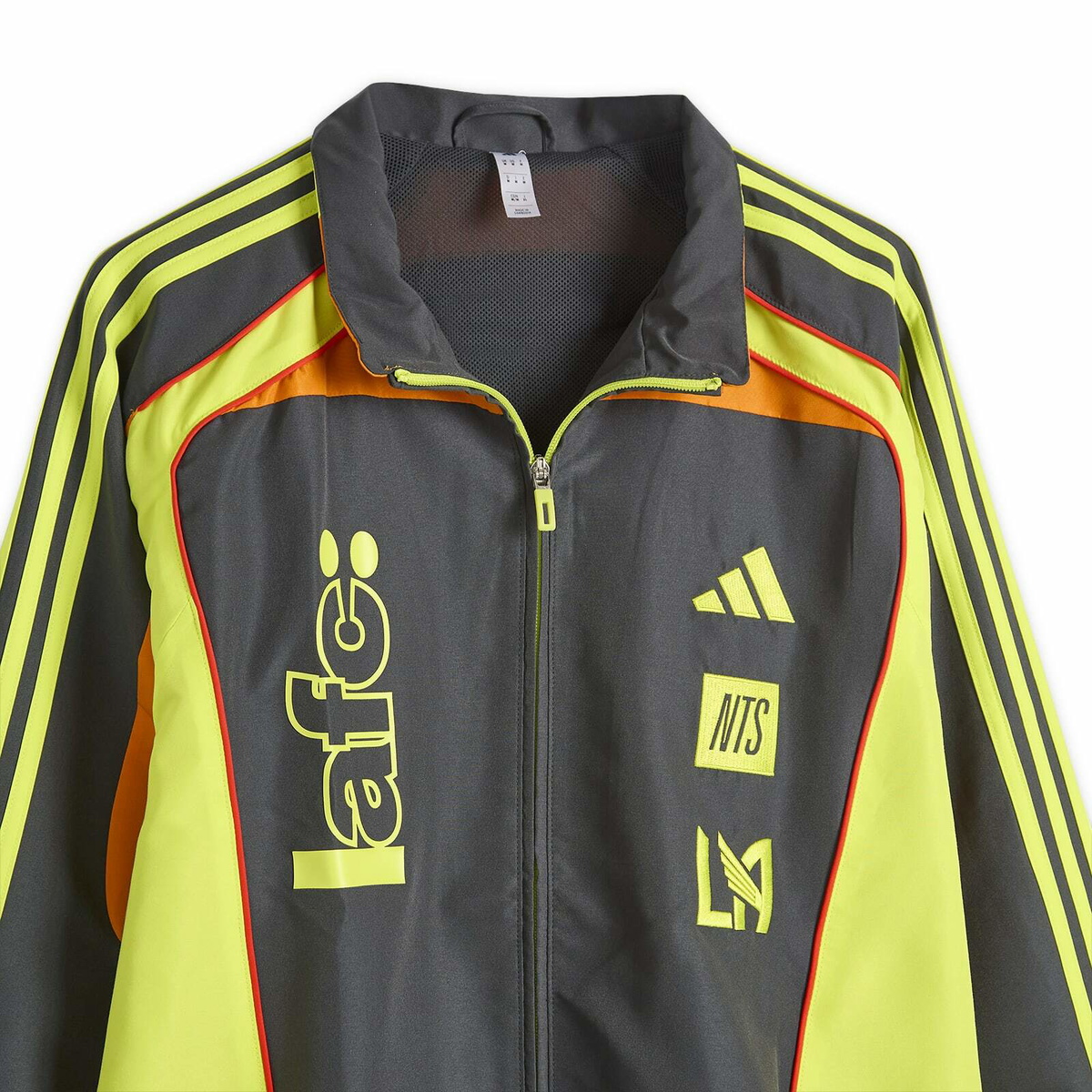 Adidas Los Angeles FC NTS Track Top in Grey/Fuchsia/Yellow