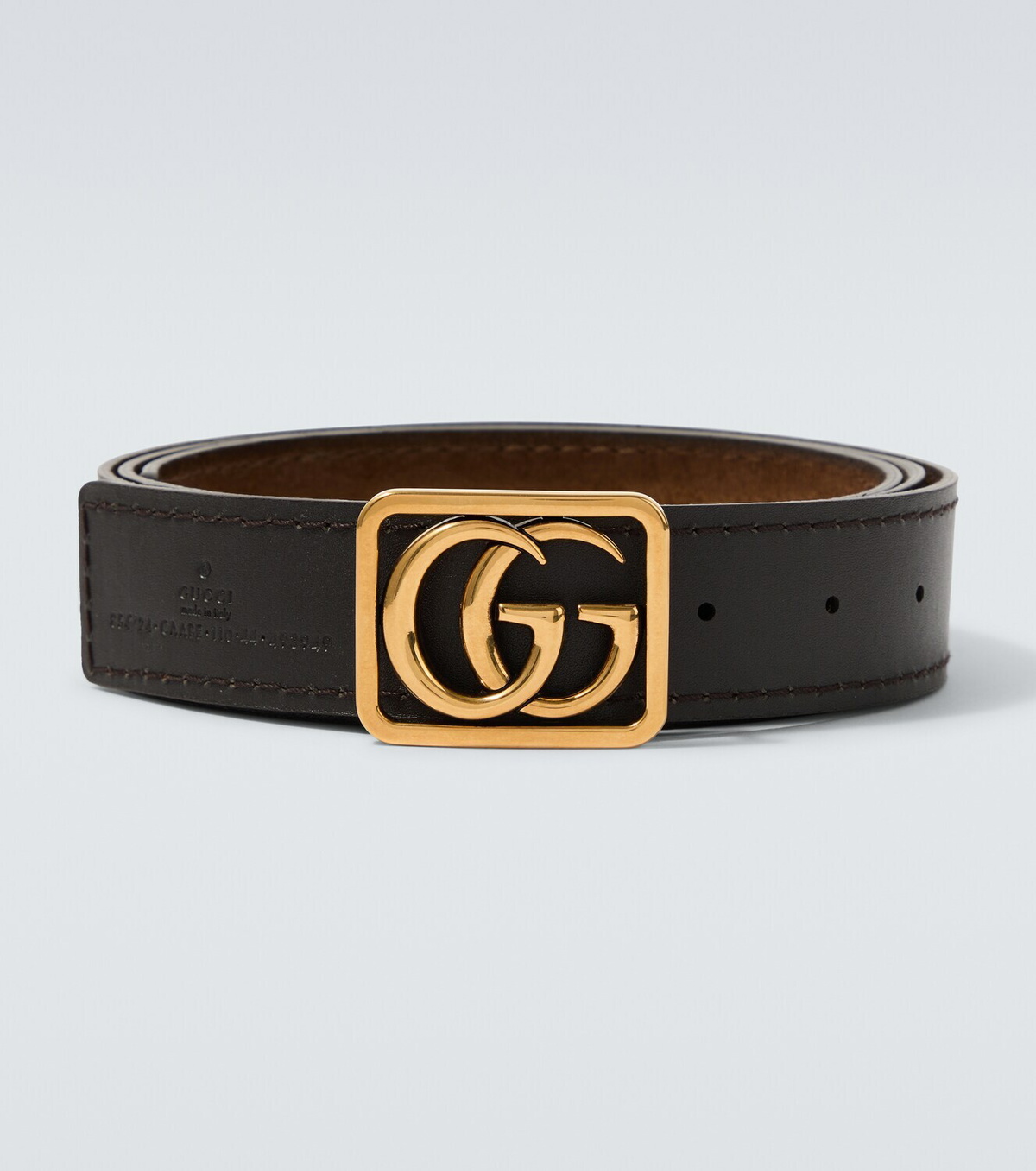 Gucci Double G reversible suede and leather belt