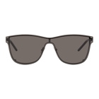 Saint Laurent Black Oversized SL 51 Shield Sunglasses