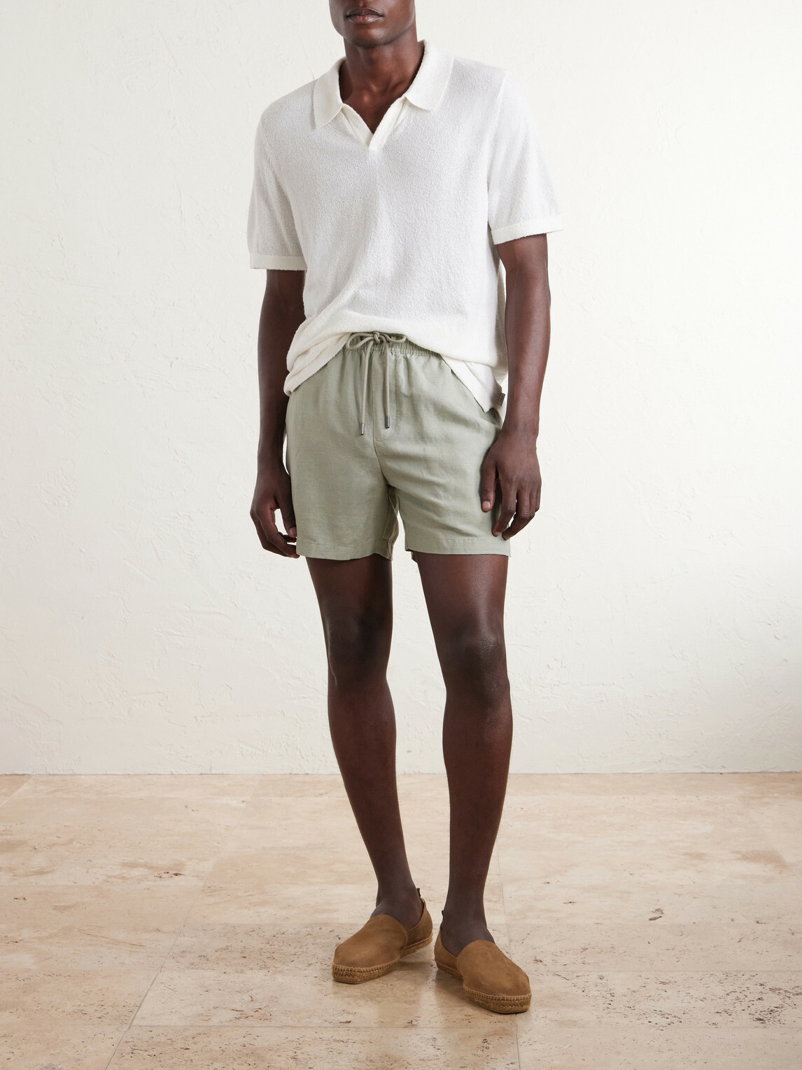 Onia - Cotton-Blend Terry Polo Shirt - Neutrals