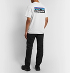 Patagonia - Responsibili-Tee P-6 Logo-Print Recycled Cotton-Blend Jersey T-Shirt - White