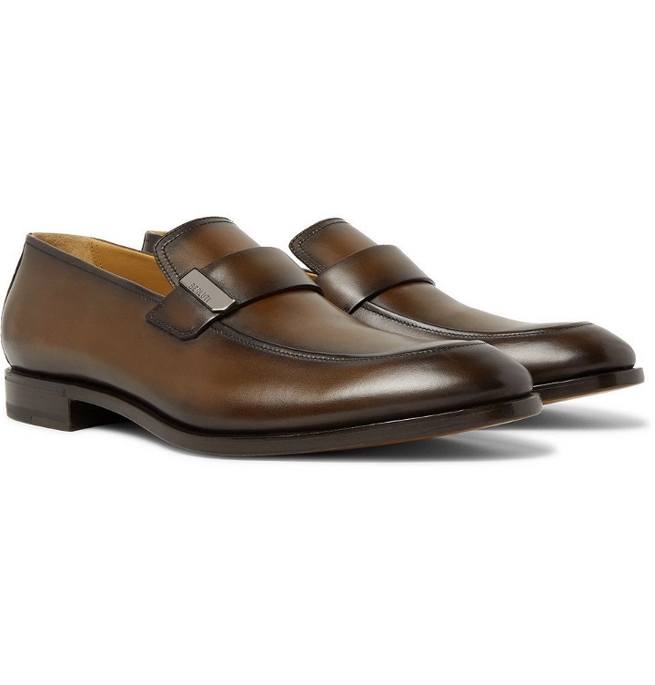 Photo: Berluti - Reflet Leather Loafers - Brown
