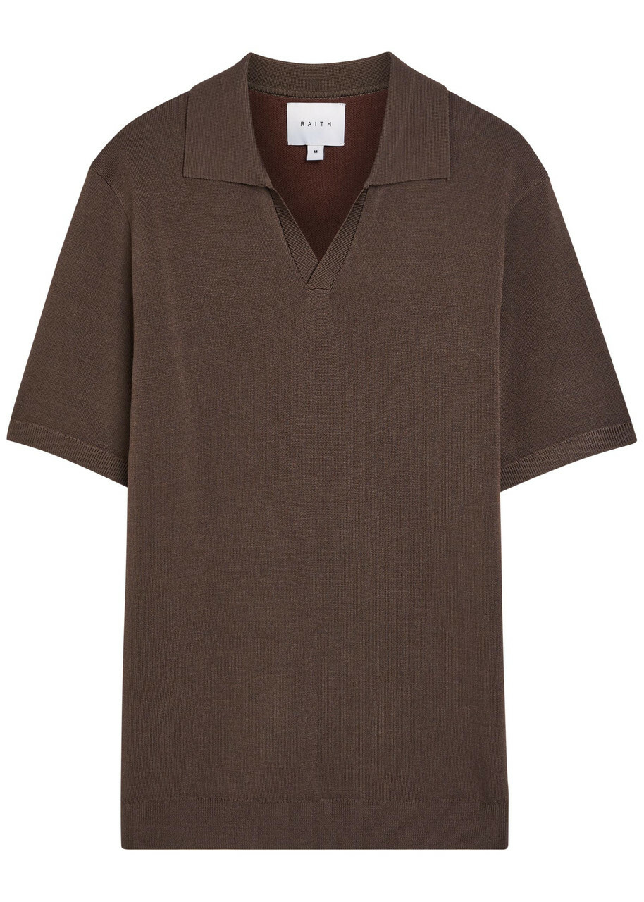 Raith Privida Knit Polo Shirt Brown