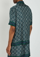 Casablanca Radiating Logo-monogram Silk Shirt Green