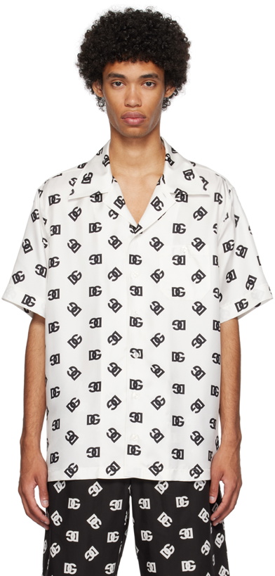 Photo: Dolce & Gabbana White Monogram Shirt