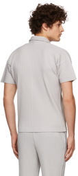 Homme Plissé Issey Miyake Grey Basics Polo