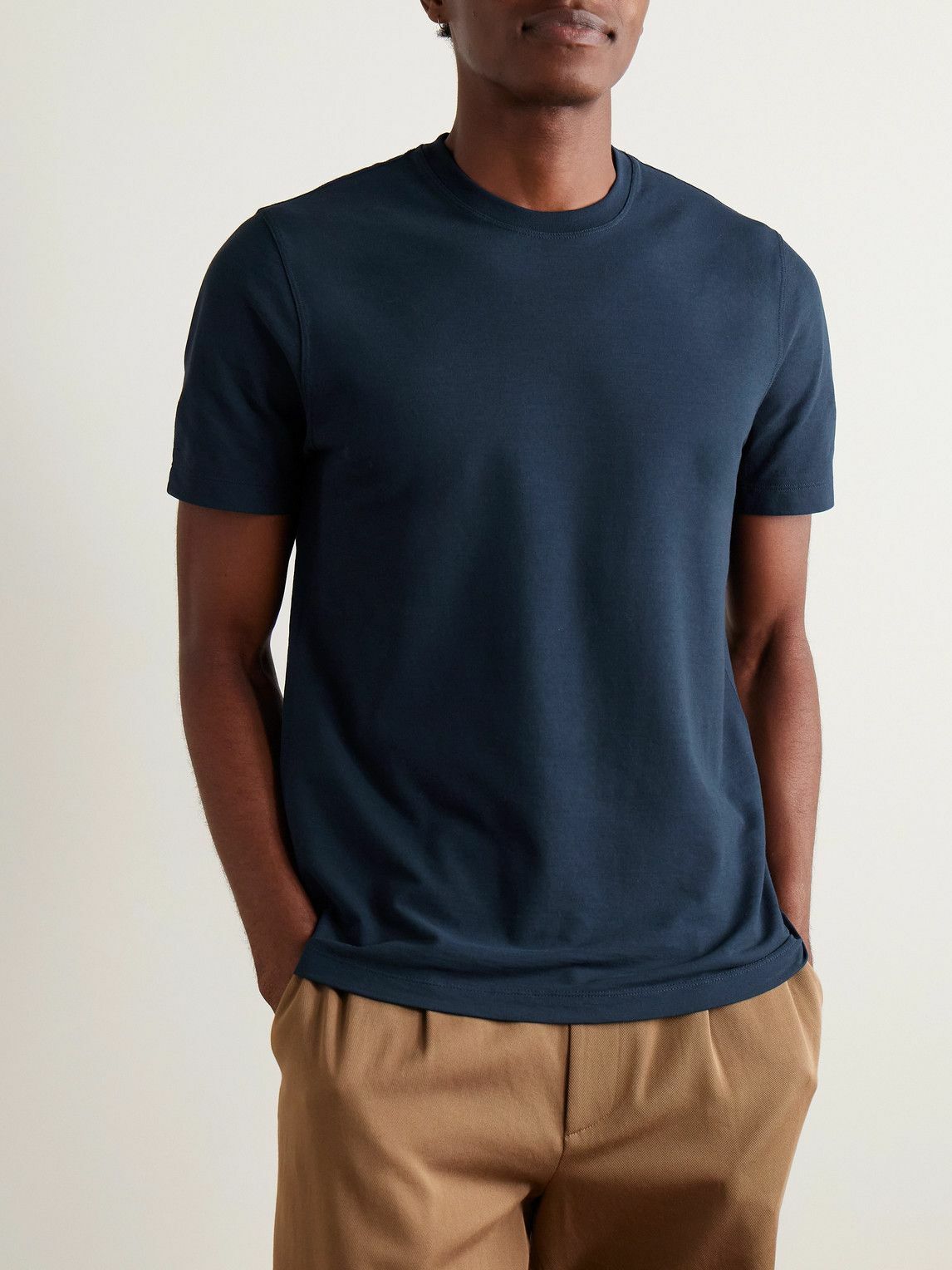 Incotex - Zanone Slim-Fit IceCotton T-Shirt - Blue