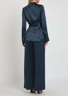 Joseph Archer Belted Wrap Silk Jacket Indigo