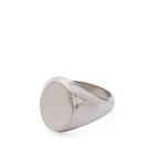 MM6 Maison Margiela Men's Signet Ring in Brushed Silver
