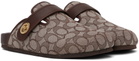 Coach 1941 Brown Signature Jacquard Clogs