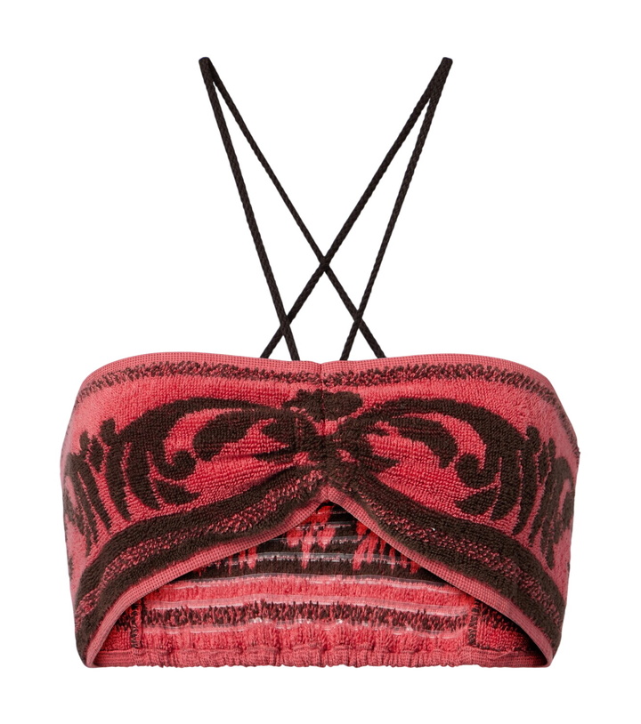 Photo: Valentino Cotton terry jacquard bra top