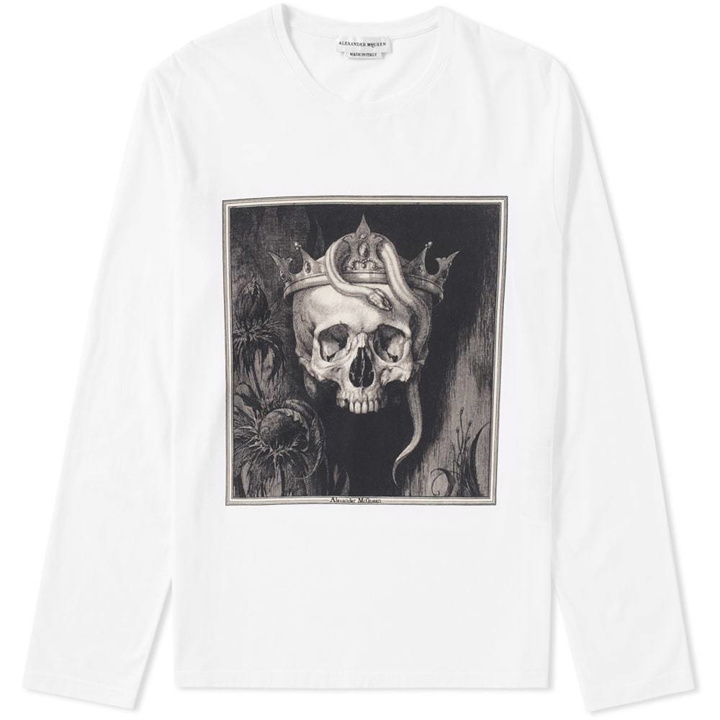 Photo: Alexander McQueen Long Sleeve Placement Skull Print Tee