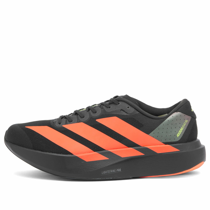 Photo: Adidas Running Men's Adidas adizero Evo SL in Carbon/Red/Solar Slime