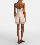 Róhe Lace-trimmed silk shorts