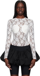 VAQUERA White Bullet Bra Bodysuit