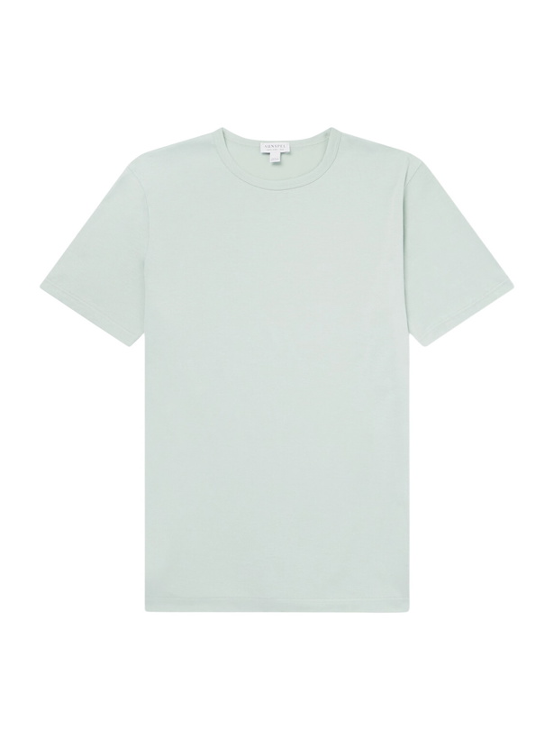 Photo: Sunspel - Slim-Fit Cotton-Jersey T-Shirt - Green