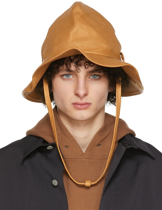 Photo: Visvim Tan Leather Panamka Scout Hat