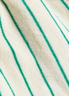 Bongusta Naram Striped Terry Shorts White And Green
