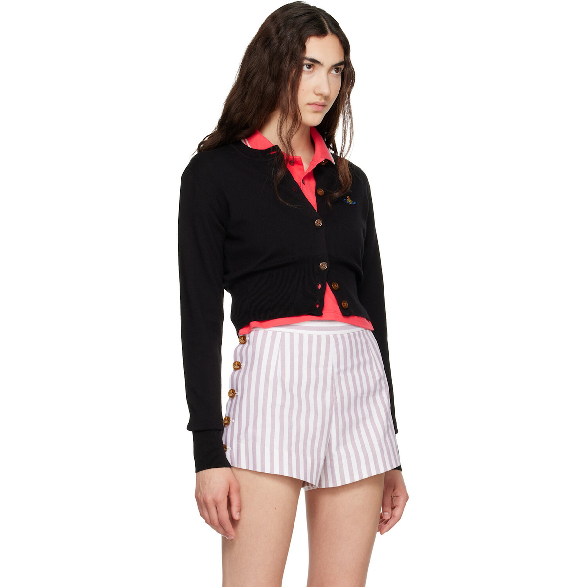 Vivienne Westwood Black Bea Cropped Cardigan