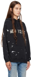 R13 Black 'New York' Hoodie