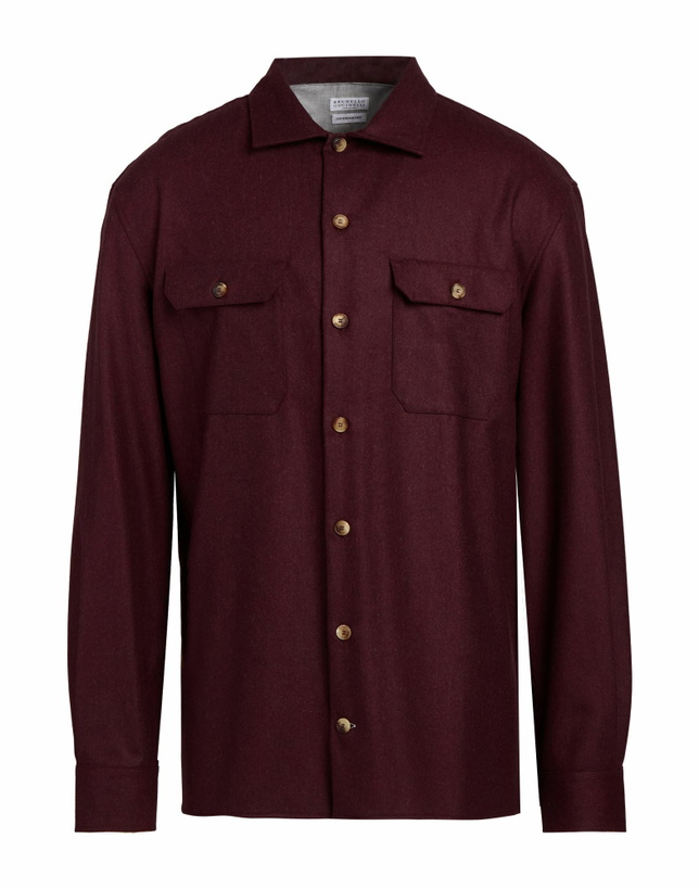 Photo: Brunello Cucinelli Mens Shirt Burgundy
