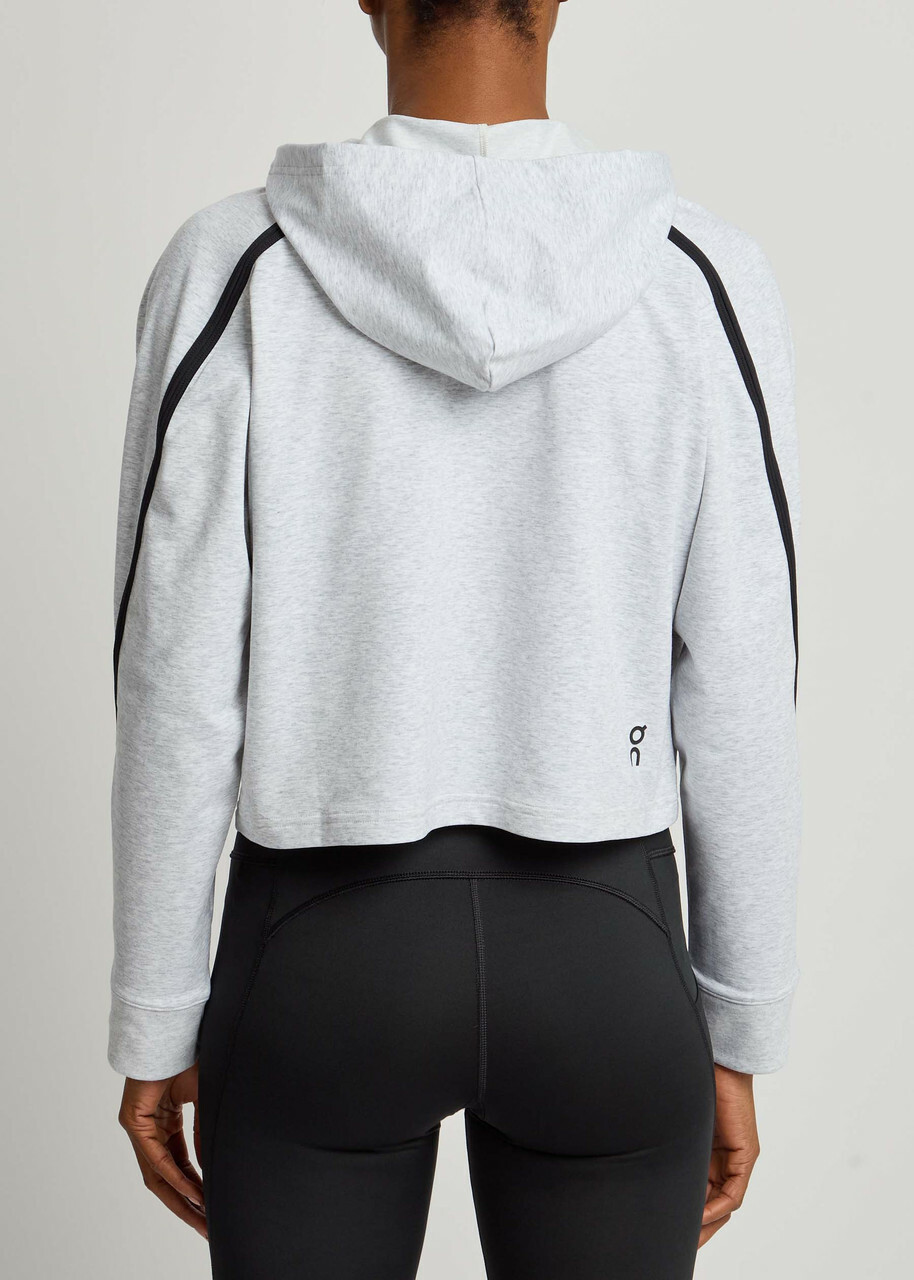 ON Studio Hooded Stretch-jersey Sweatshirt Light Grey