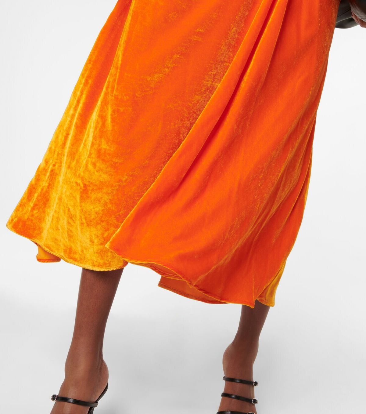 shirred polka dot midi dress Janice Shirred Midi Dress