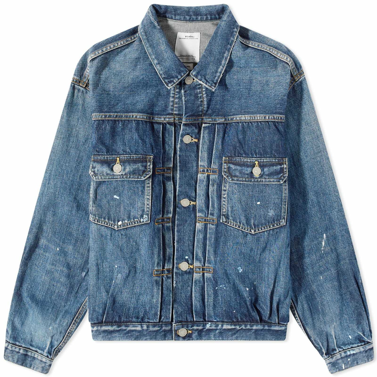 Visvim Men's Vivism 101 Damaged Jacket in Denim Visvim