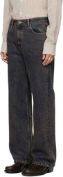 MMIC Navy Rolling Acid Jeans