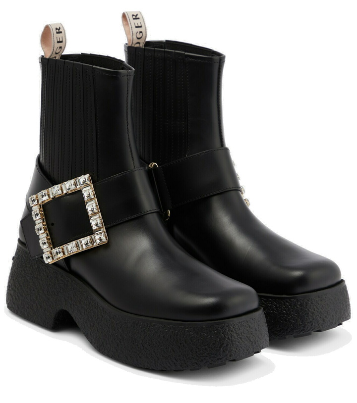 Photo: Roger Vivier Viv' Rangers leather Chelsea boots