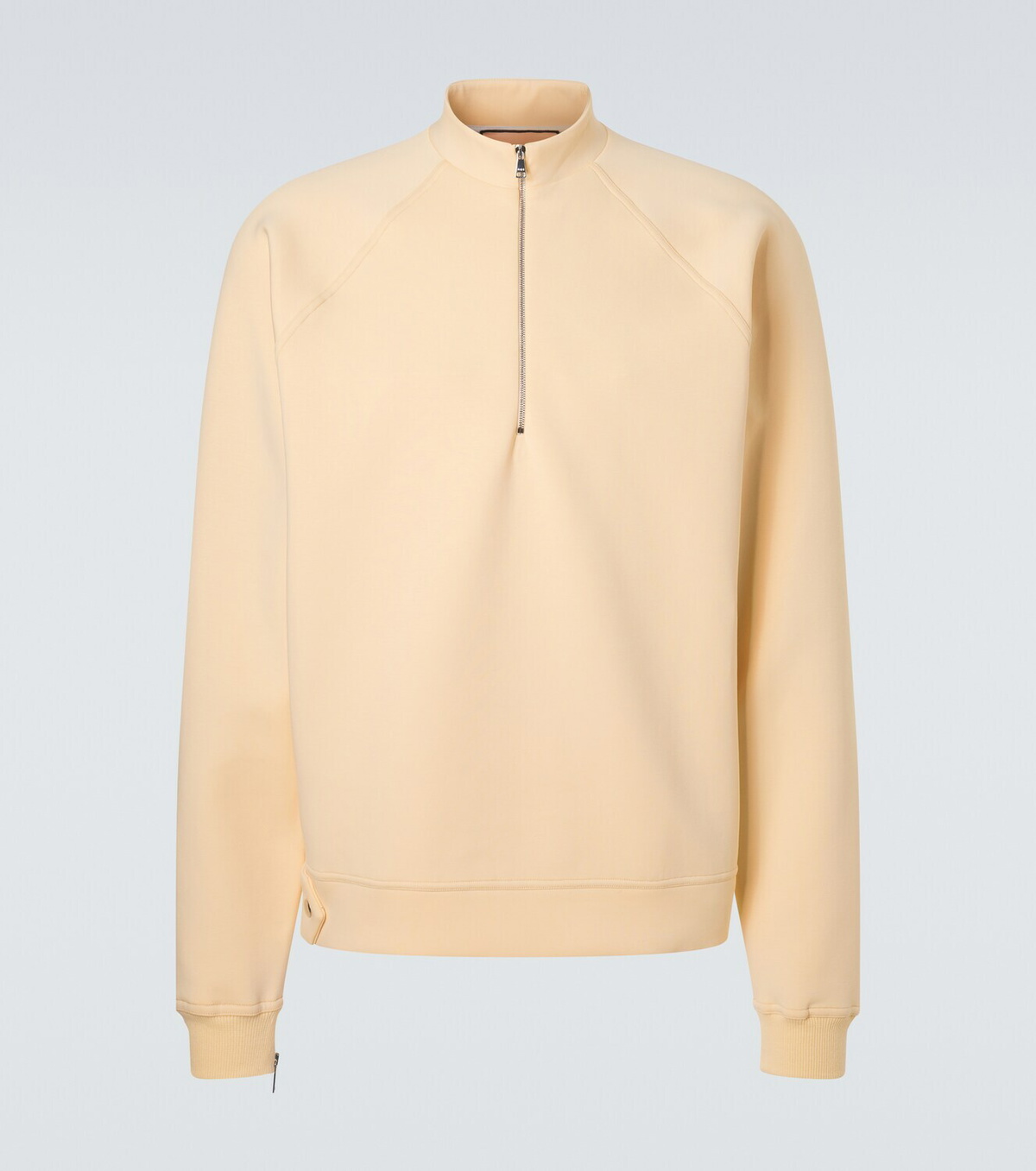 Plan C Cotton-blend half-zip sweatshirt