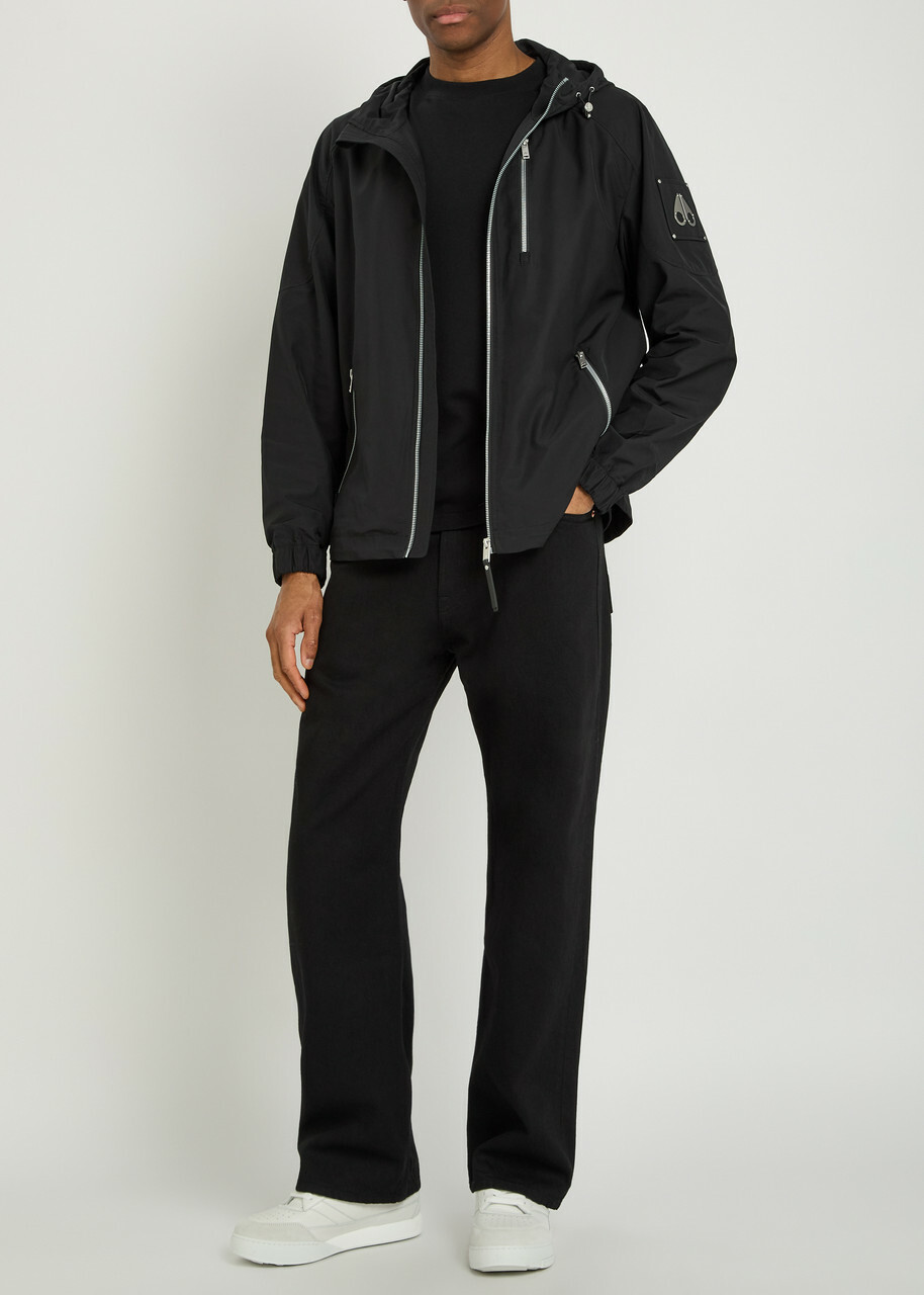 Moose Knuckles Charlesbourg Hooded Shell Jacket Black